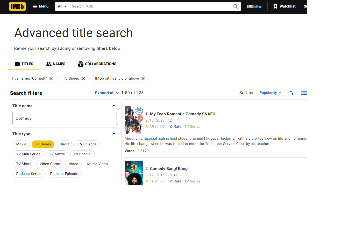 IMDB Page